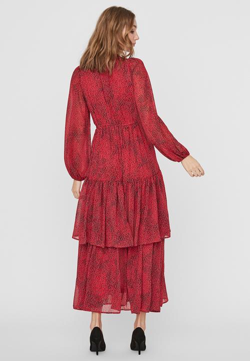 Vero Moda - Cassie long sleeve layer maxi dress vip - jazzy cassie