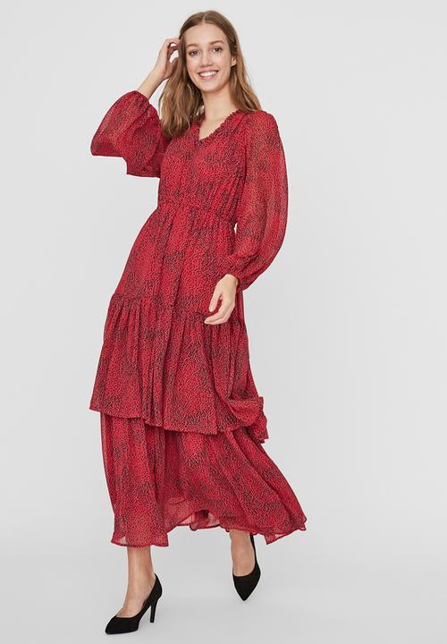 Vero Moda - Cassie long sleeve layer maxi dress vip - jazzy cassie