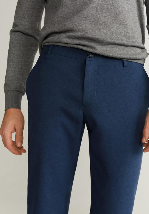 MANGO - Bologna6 trousers - medium blue
