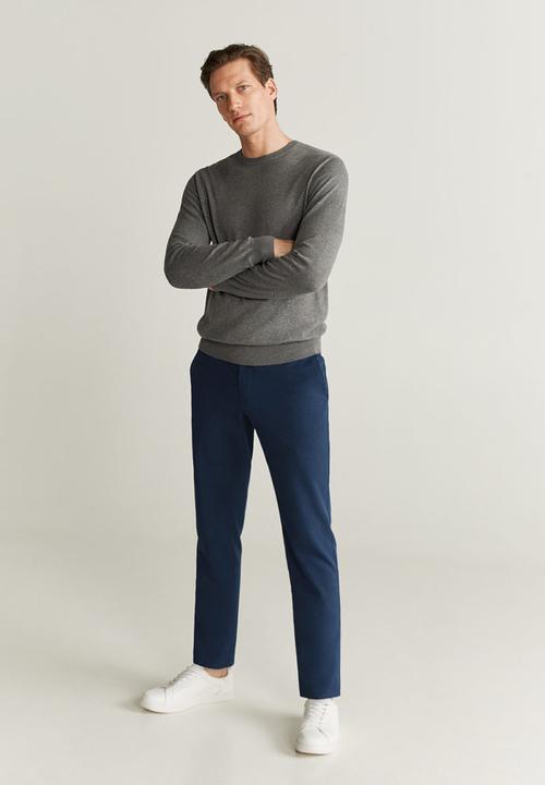 MANGO - Bologna6 trousers - medium blue