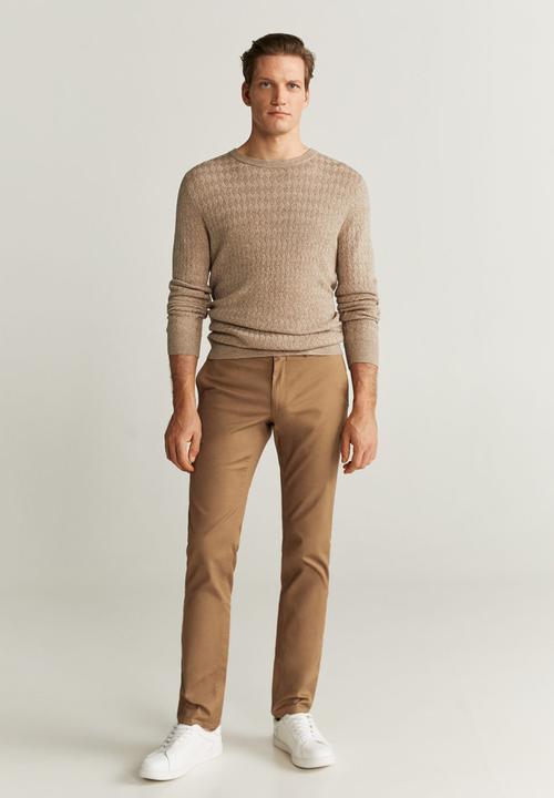 MANGO - Borne6 trousers - medium brown