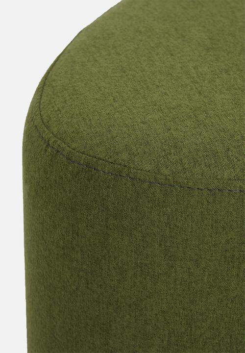 Sixth Floor - Alder small ottoman - olive
