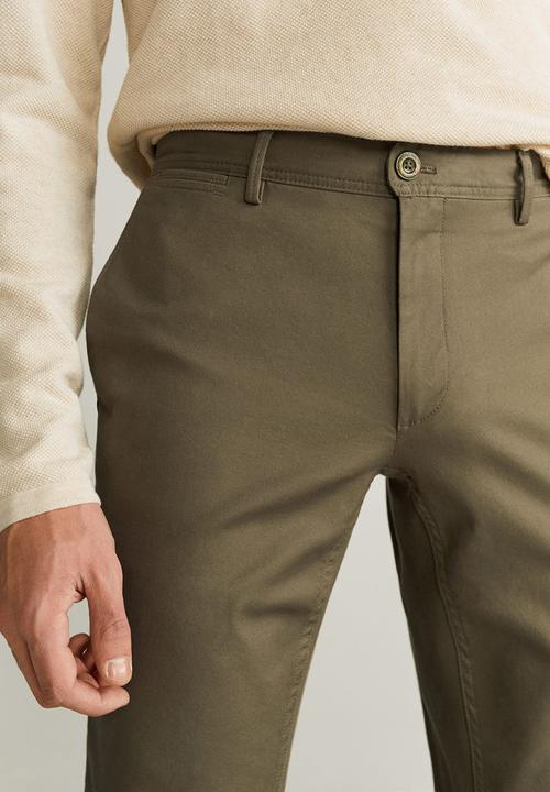 MANGO - Borne6 trousers - beige & khaki