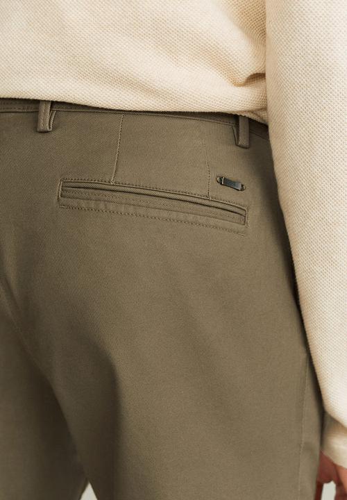MANGO - Borne6 trousers - beige & khaki