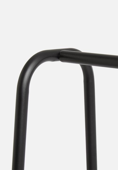 Sixth Floor - Single bamboo clothing rail - natural & black