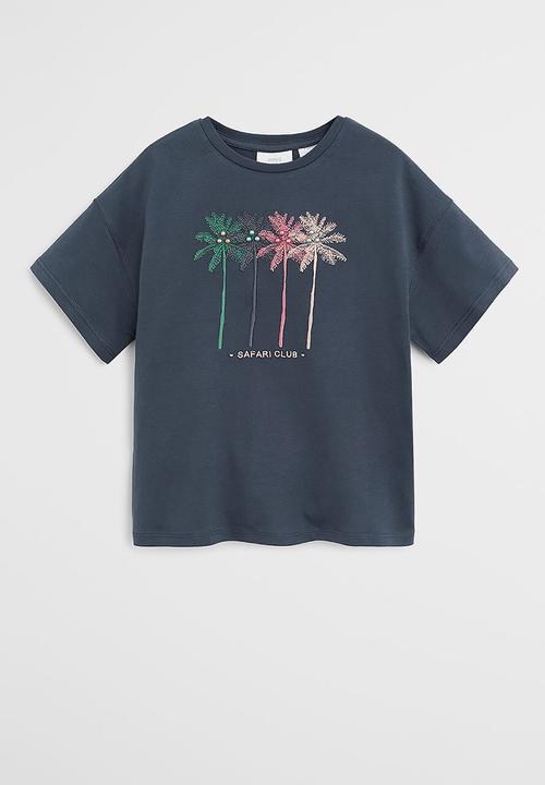 MANGO - T-shirt tina - blue