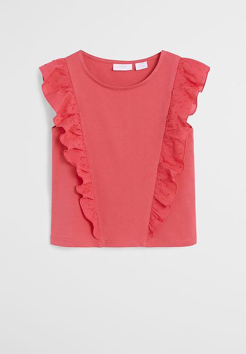 MANGO - T-shirt valen - pink