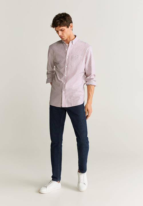 MANGO - Kodak shirt - dark red