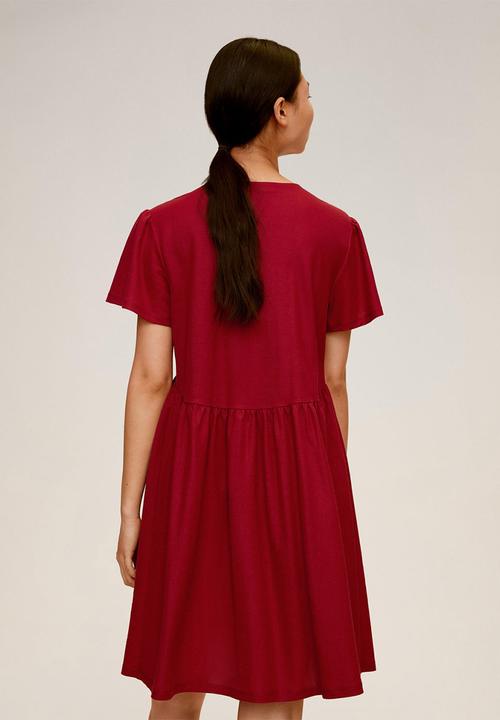 MANGO - Dress thalia - burgundy