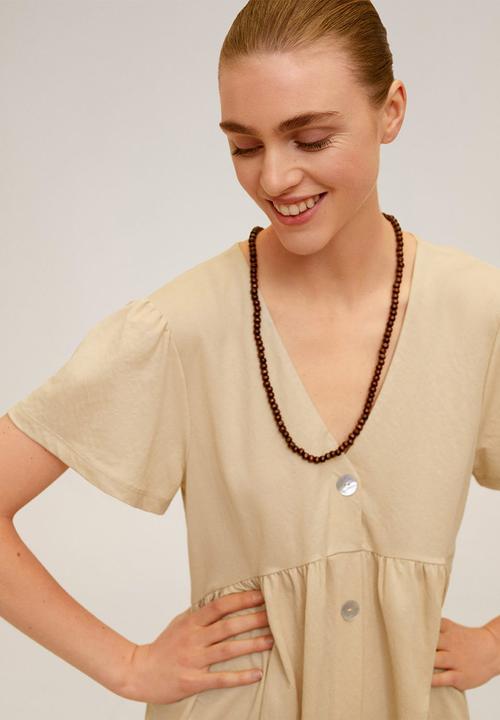 MANGO - Dress thalia - beige