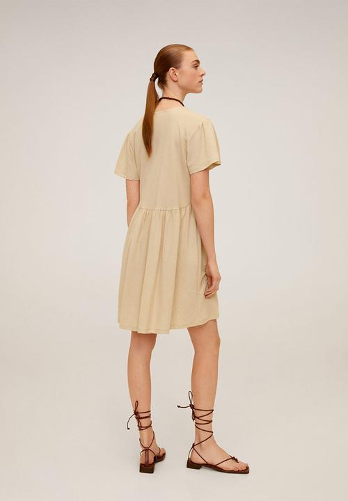 MANGO - Dress thalia - beige