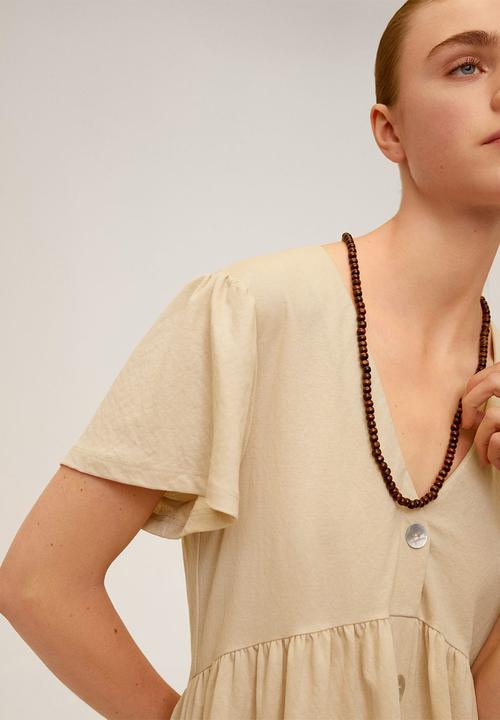 MANGO - Dress thalia - beige