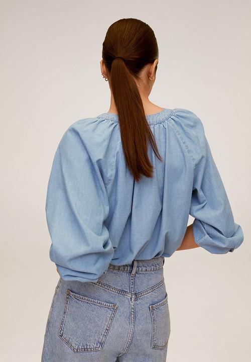 MANGO - Shirt newdenim - blue