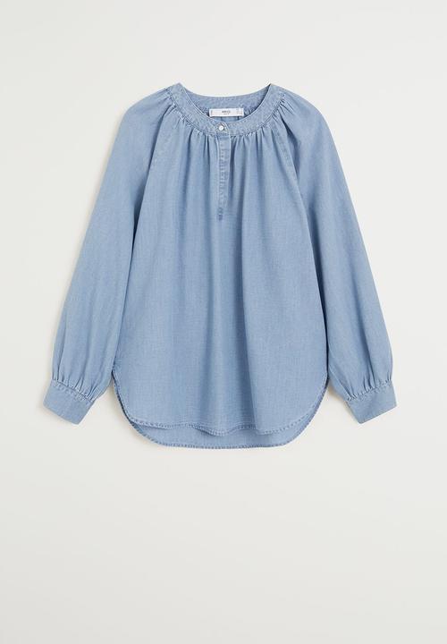 MANGO - Shirt newdenim - blue