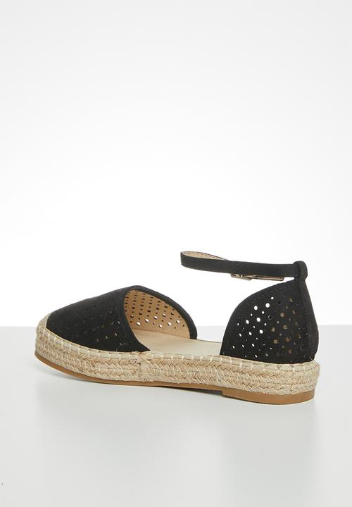 Footwork - Oaklynn espadrille - black