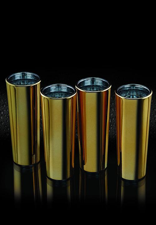 Kitchen Craft - Gold finish tall shot glasses