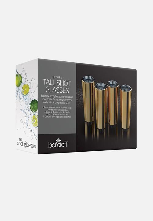 Kitchen Craft - Gold finish tall shot glasses