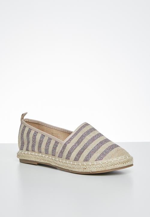 Butterfly Feet - Palm espadrille - purple & neutral