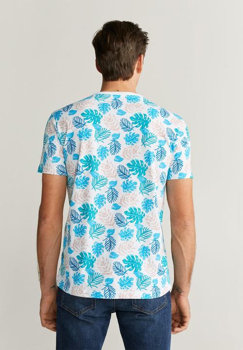 MANGO - Leaves T-shirt - multi