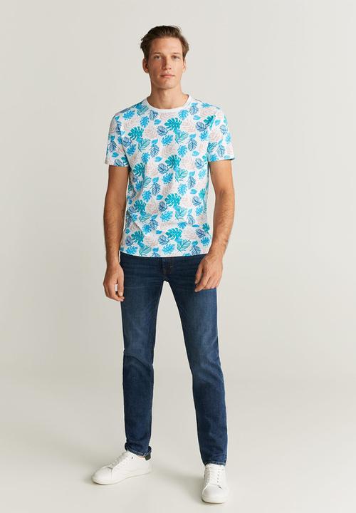 MANGO - Leaves T-shirt - multi