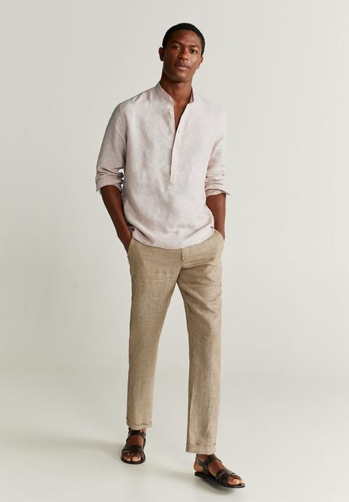 MANGO - Bolar shirt - neutral 