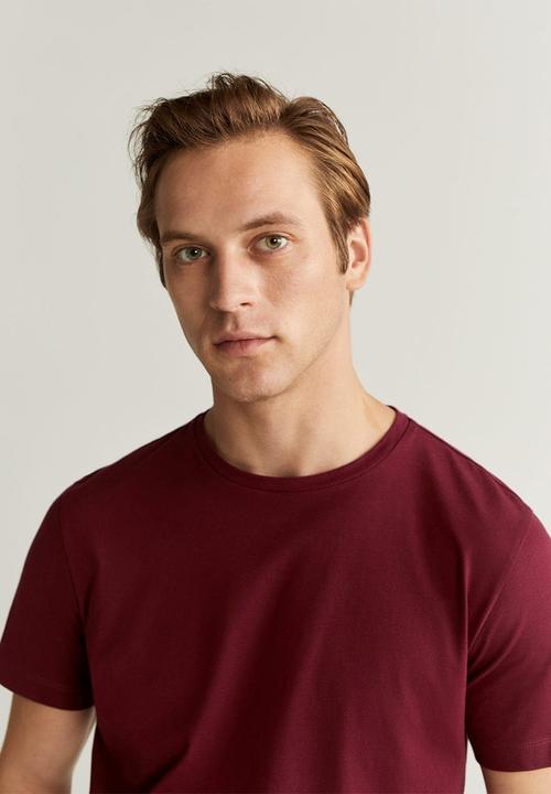 MANGO - Cherlo T-shirt - dark red