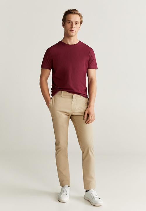 MANGO - Cherlo T-shirt - dark red