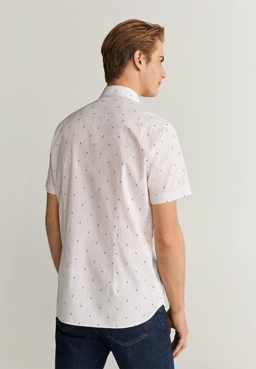 MANGO - Dot-h shirt - white