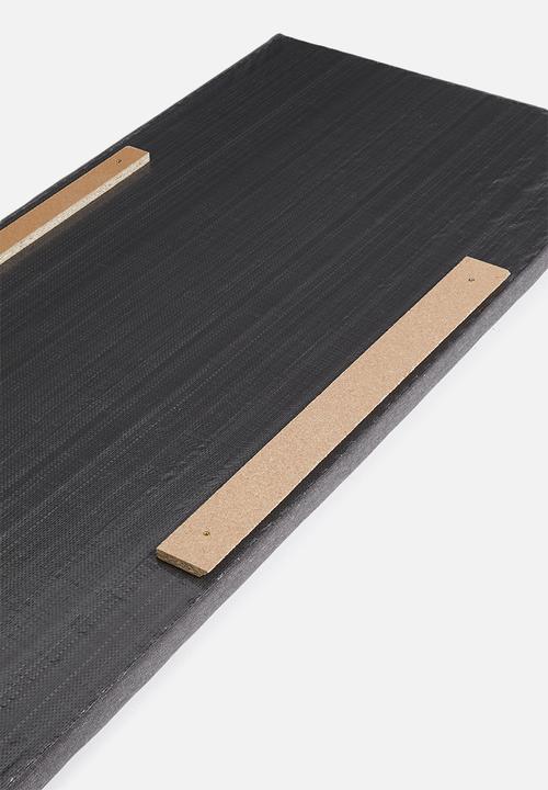 Sixth Floor - Surface button headboard - Charcoal - Queen