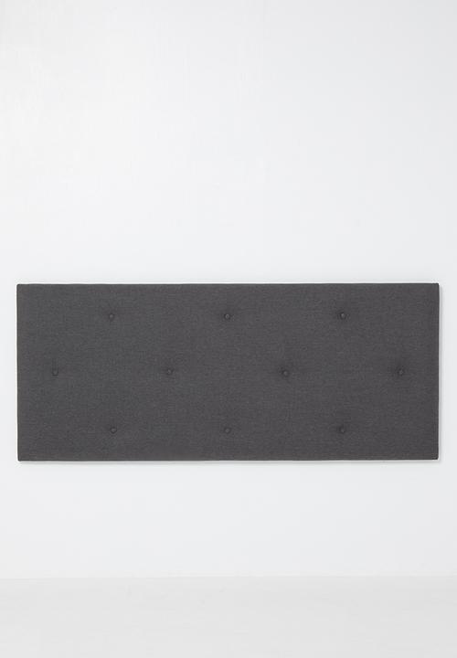 Sixth Floor - Surface button headboard - Charcoal - Queen