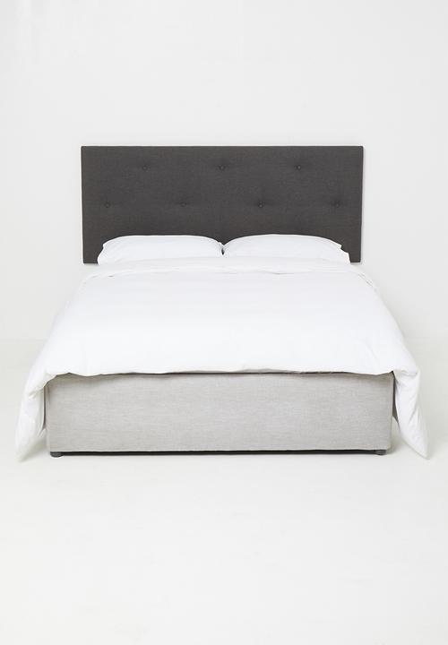 Sixth Floor - Surface button headboard - Charcoal - Queen