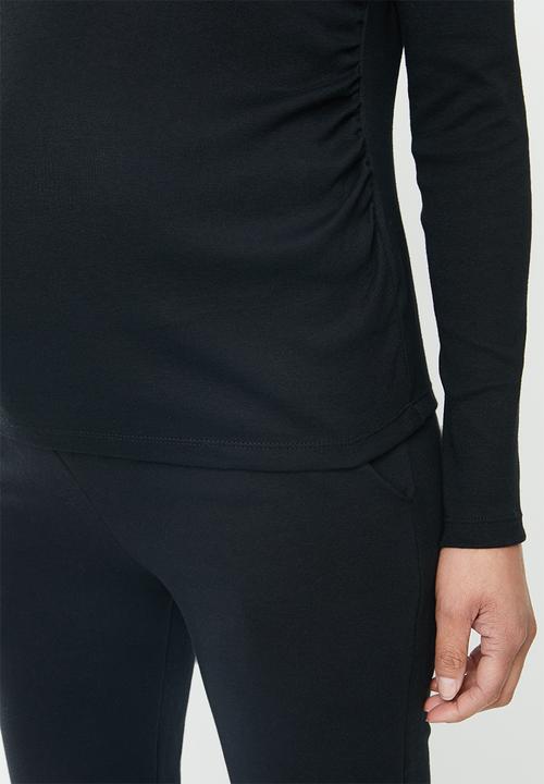 Cotton On - Maternity henley long sleeve top - black