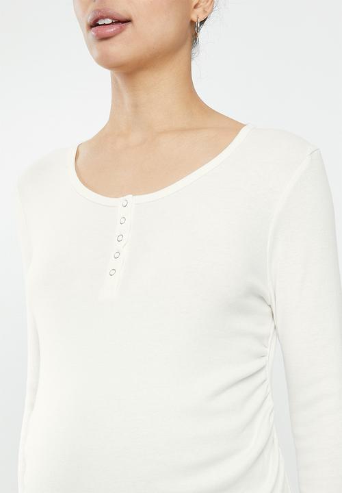 Cotton On - Maternity henley long sleeve top - gardenia