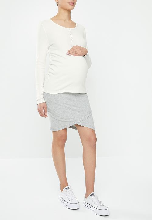 Cotton On - Maternity henley long sleeve top - gardenia