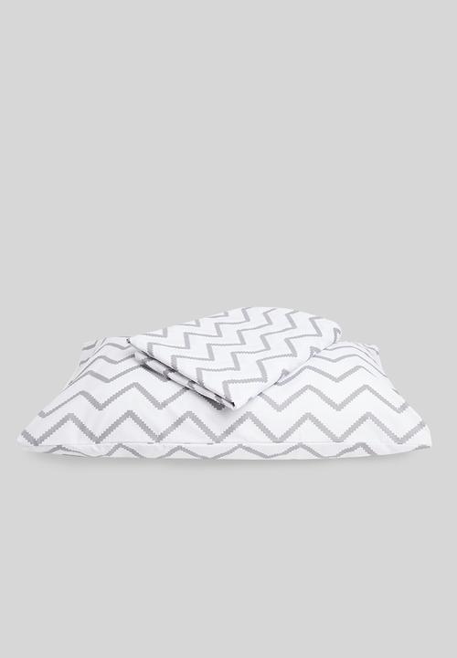 Sixth Floor - Zakari printed duvet cover set - white
