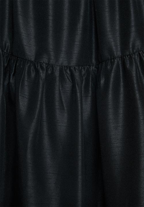 MILLA - Tiered maxi skirt - black