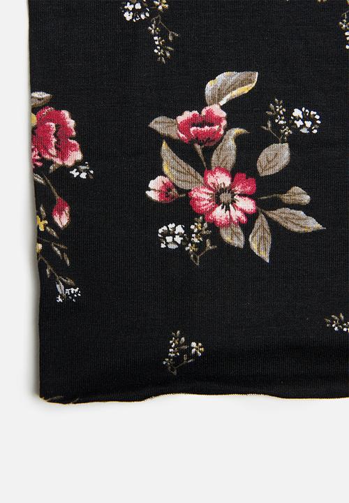Sexy Socks - Dark floral print snood - multi