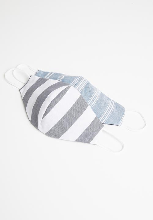 Superbalist - Reversible 2 pack mask - blue & white 