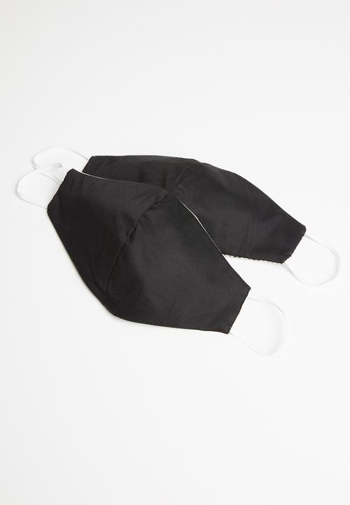 Superbalist - Reversible 2 pack mask - beige & black