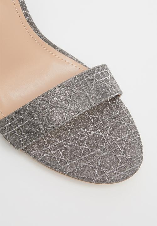 Miss Black - Bublia block heel - grey