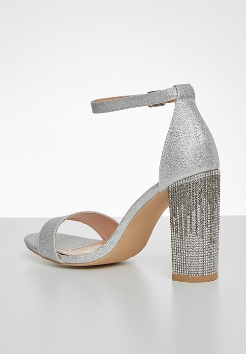 Miss Black - Zama block heel - silver