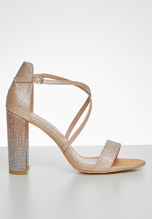 Miss Black - Zama 2 block heel - rose gold