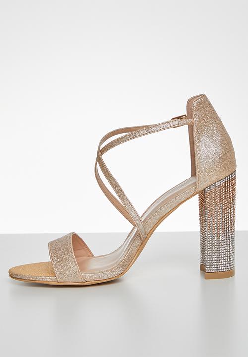 Miss Black - Zama 2 block heel - rose gold