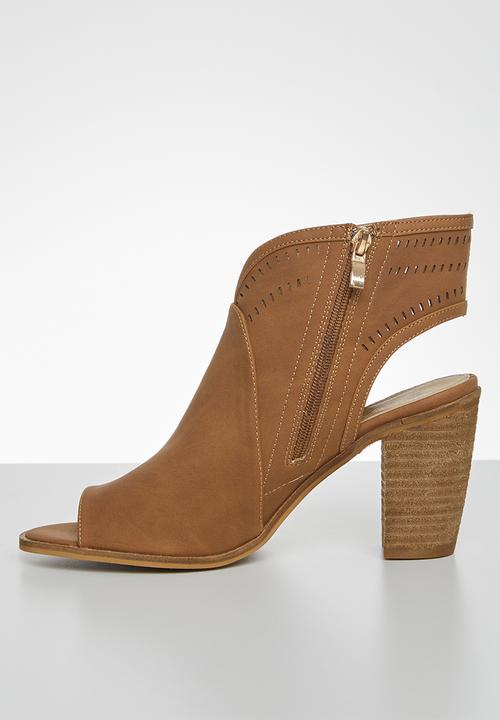 Miss Black - Moon heel - tan