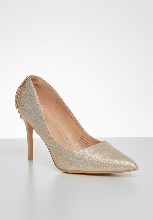 Miss Black - Bold stiletto heel - rose gold
