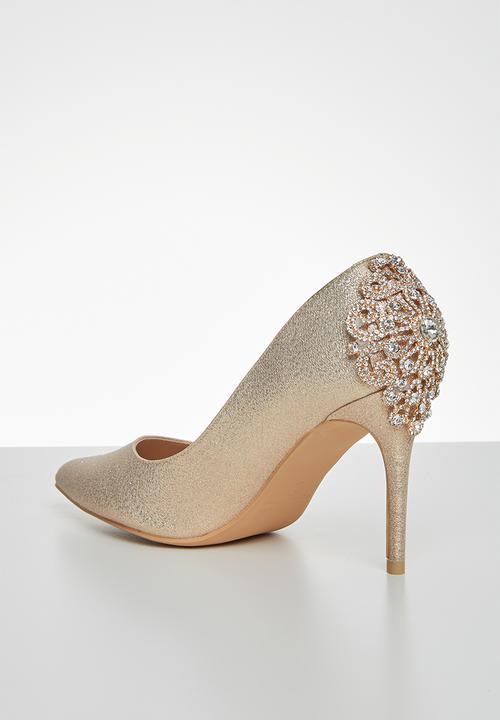 Miss Black - Bold stiletto heel - rose gold