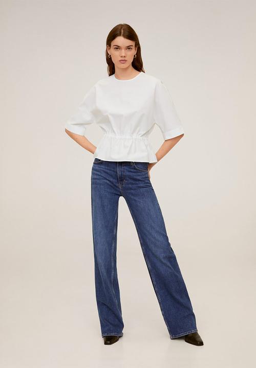 MANGO - Blouse polo - white