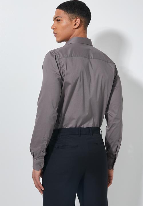 Superbalist - Jos slim fit long sleeve shirt - grey