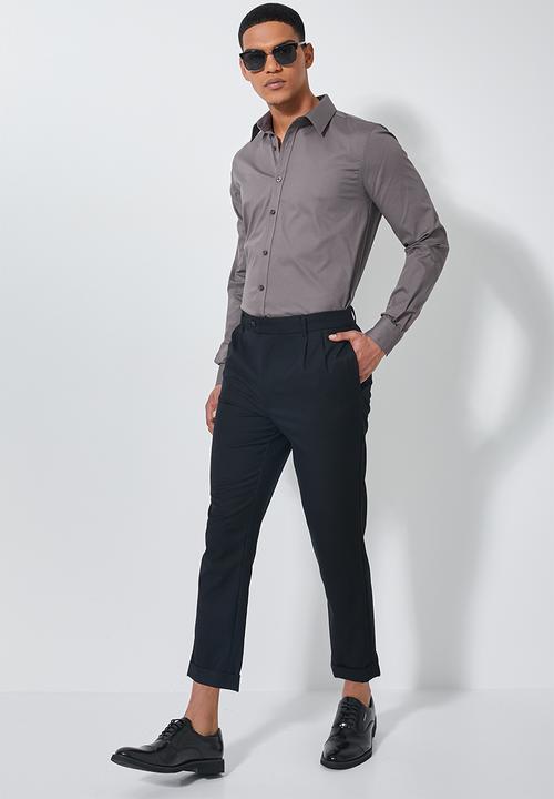 Superbalist - Jos slim fit long sleeve shirt - grey