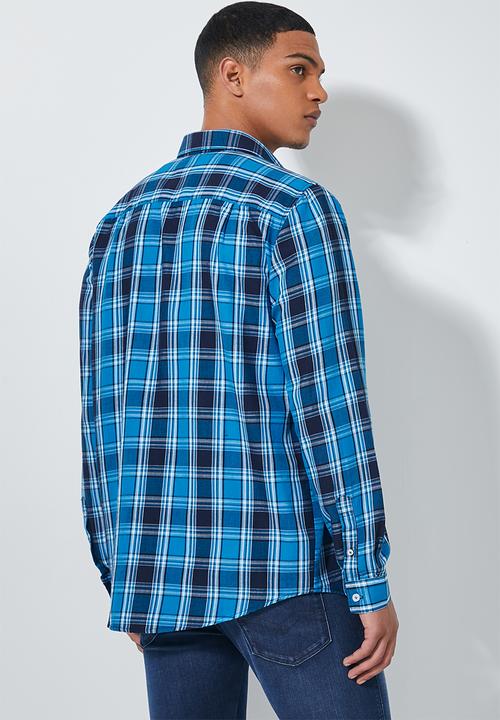 Superbalist - Barber regular fit long sleeve oxford shirt - blue